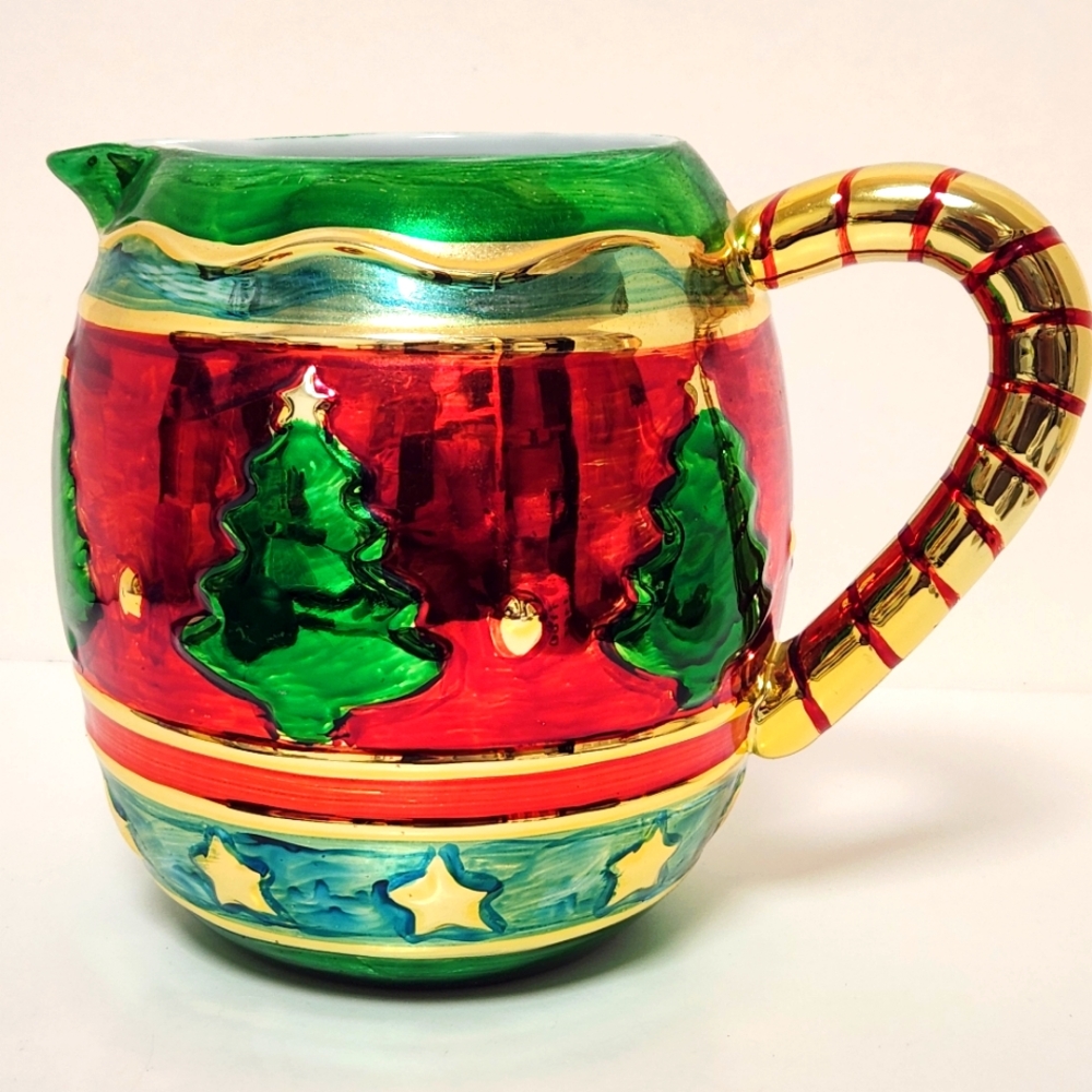 Living Quarters Christmas Pitcher Vintage